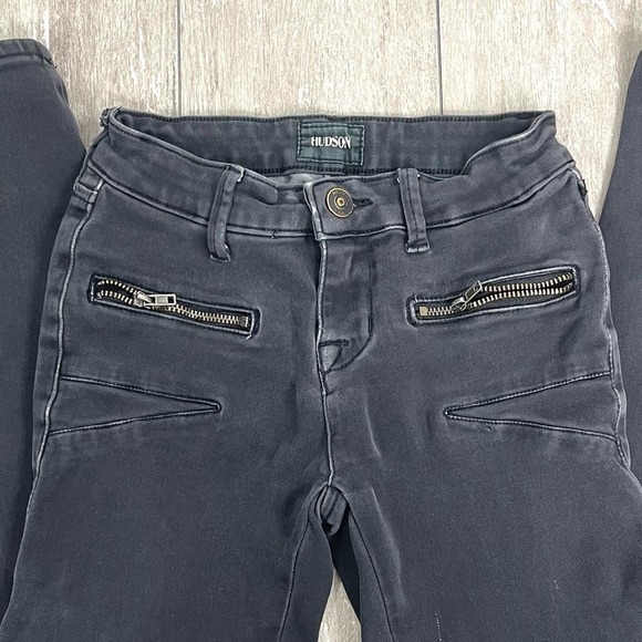 Hudson Girls Distressed Faded Black Skinny Pants Size 12 - Picture 4 of 13